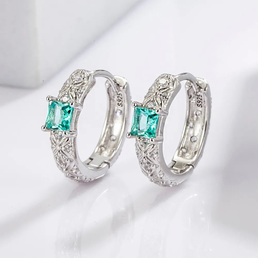 925 Sterling Silver Platinum Plated Everyday Versatile Earrings Jewelry