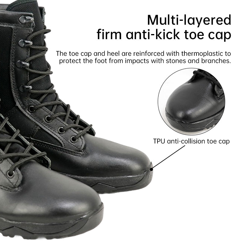 Men's Genuine Leather Tactical Combat Boots Thermal Protection