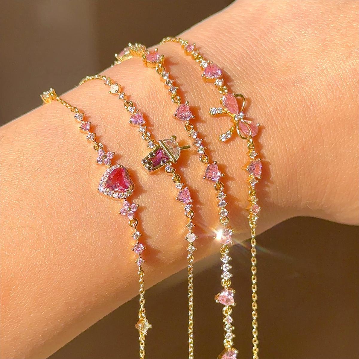 Cute Butterfly Zircon Love Bracelet for Women Gift