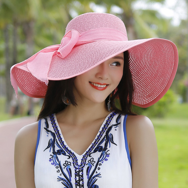 Women's Summer Straw Hat Wide Brim Beach Fashion