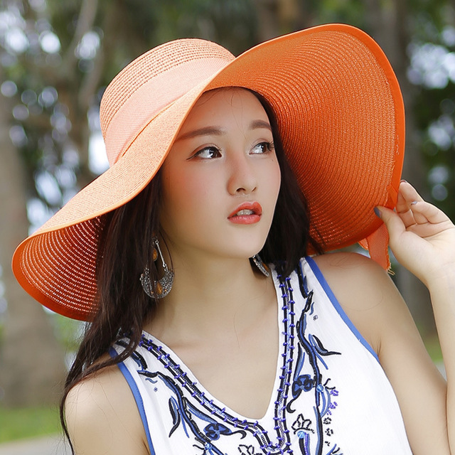 Women's Summer Straw Hat Wide Brim Beach Fashion