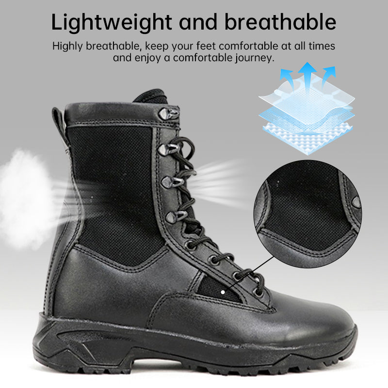 Men's Genuine Leather Tactical Combat Boots Thermal Protection