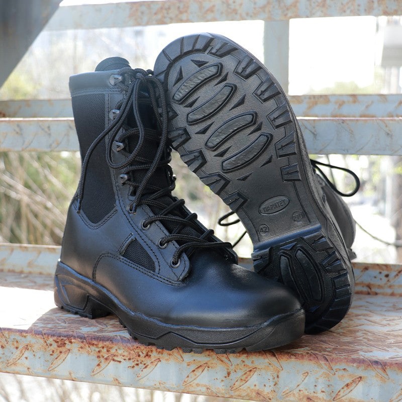 Men's Genuine Leather Tactical Combat Boots Thermal Protection