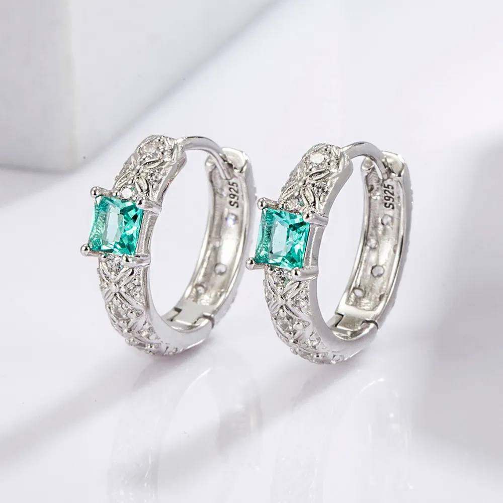 925 Sterling Silver Platinum Plated Everyday Versatile Earrings Jewelry