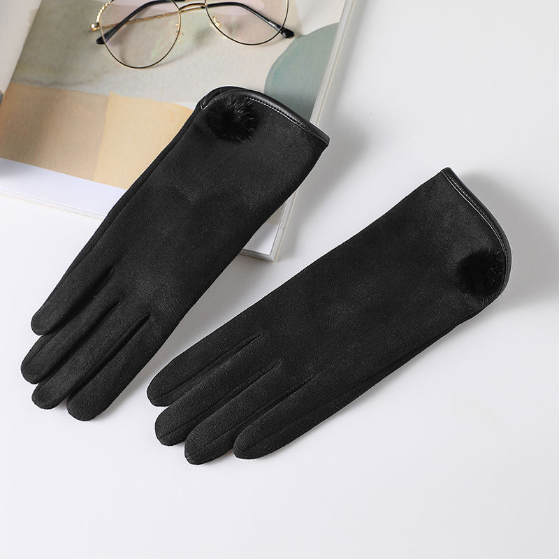 Women's Korean Style Winter Fleece Warm Fashion Gloves