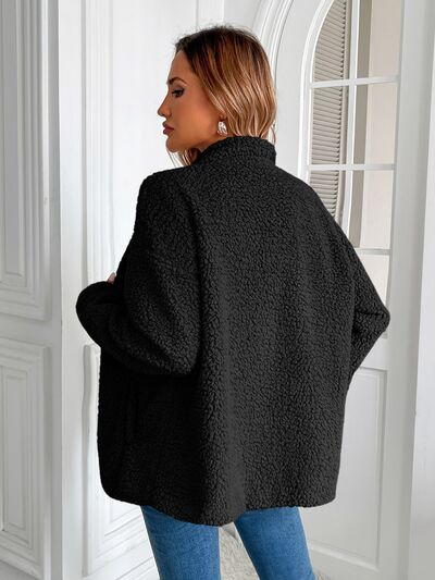 Women's Winter Fuzzy Zip-Up Warm Long Sleeve Jacket