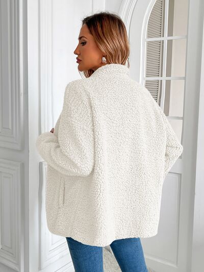 Women's Winter Fuzzy Zip-Up Warm Long Sleeve Jacket