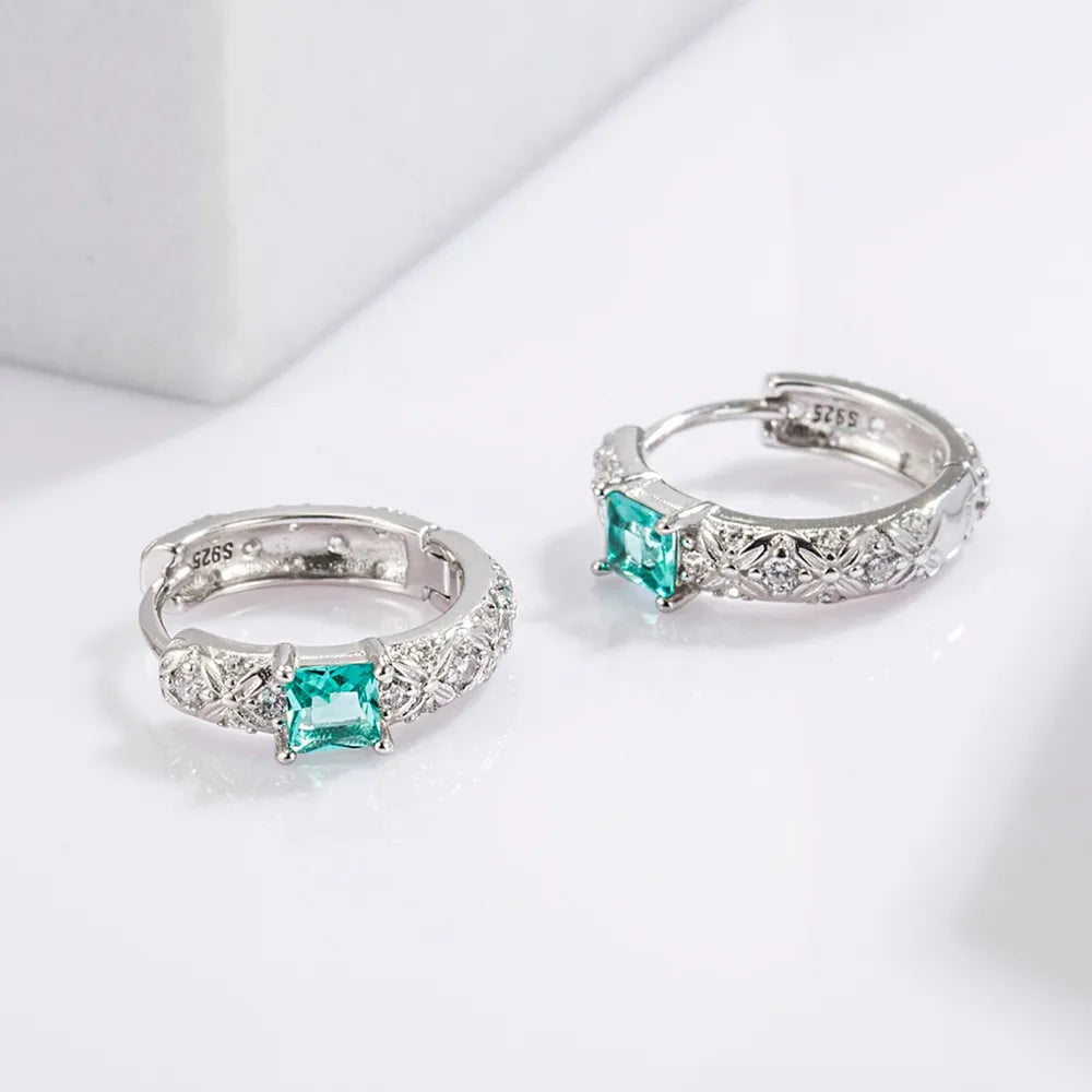 925 Sterling Silver Platinum Plated Everyday Versatile Earrings Jewelry