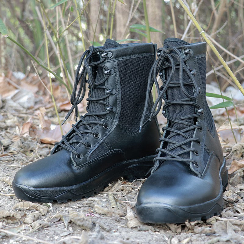 Men's Genuine Leather Tactical Combat Boots Thermal Protection