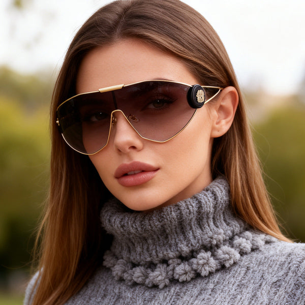 Women's Full-Frame Aviator Sports Sunglasses UV Protection