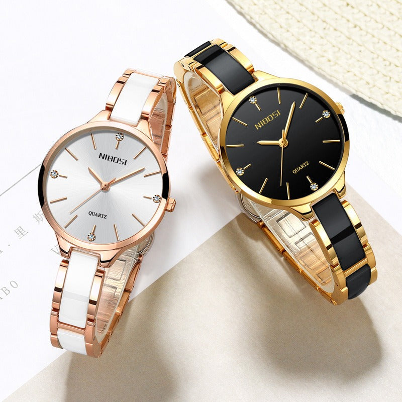 Women's Luxury Ceramic Bracelet Quartz Fashion Watch