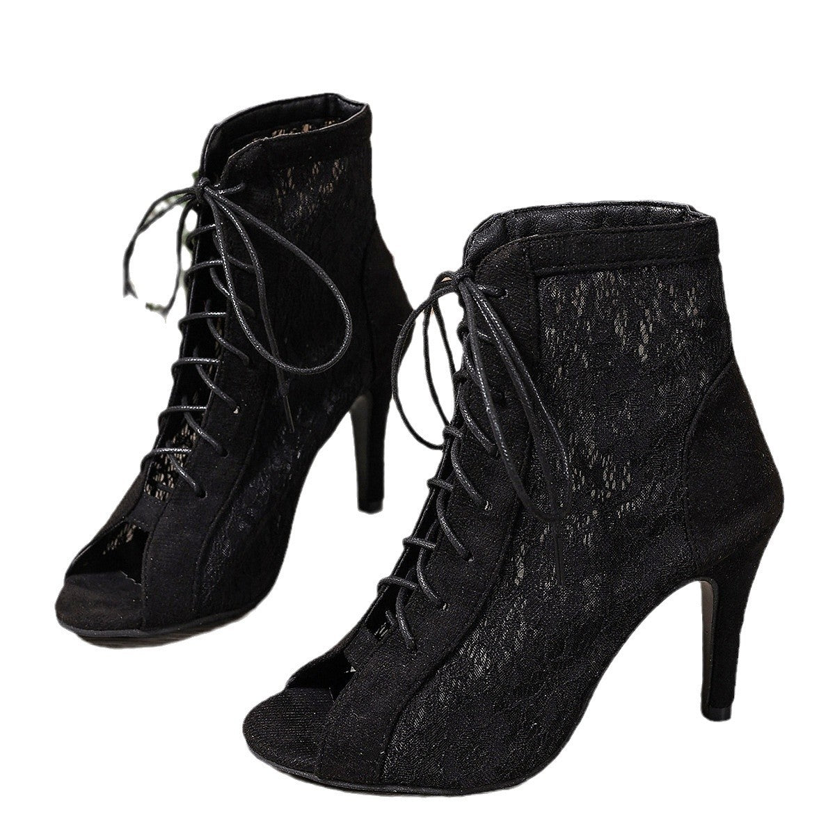 Women's Hollow-Out Fish Toe Ultra-High Heel Sandal Boots