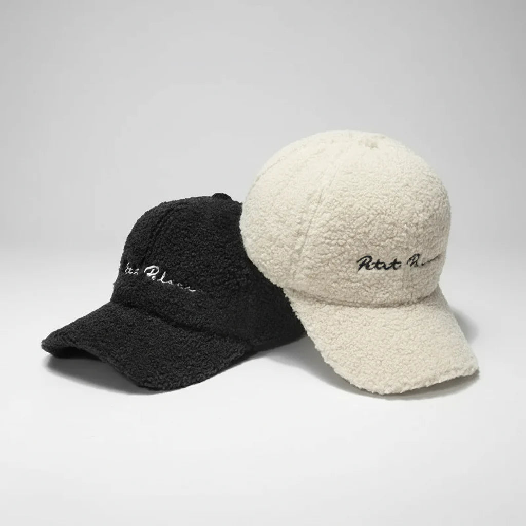 Women's Korean Style Lamb Wool Plush Winter Baseball Cap