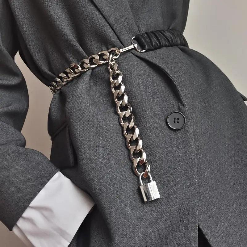 Women's Adjustable Metal Chain Link Fashion Waist Belt Jewelry