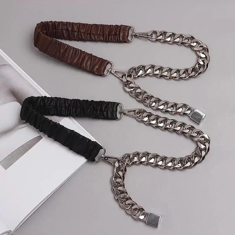 Women's Adjustable Metal Chain Link Fashion Waist Belt Jewelry