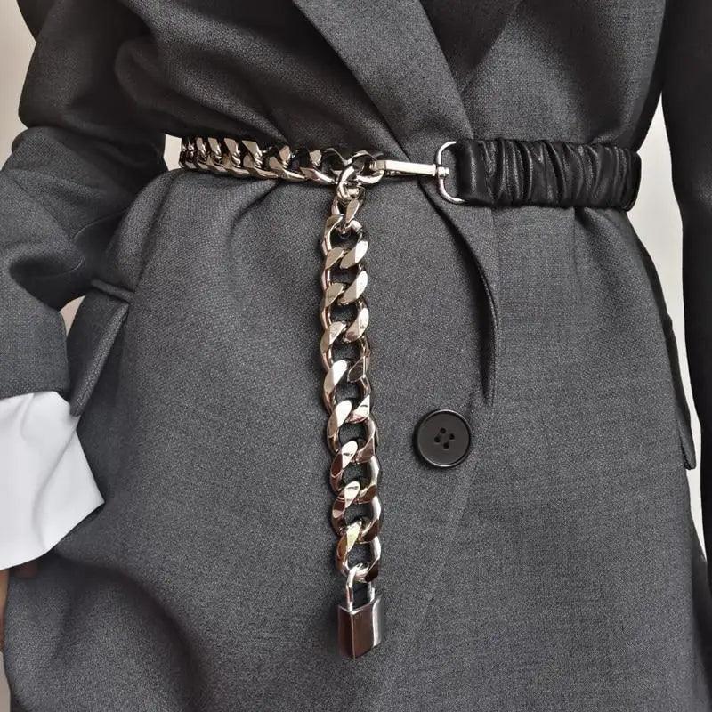Women's Adjustable Metal Chain Link Fashion Waist Belt Jewelry