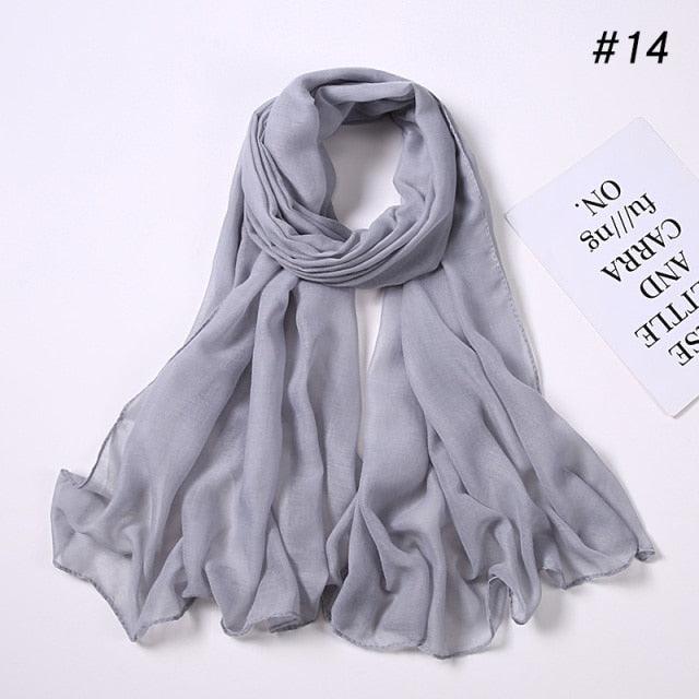 Women's Soft Cotton Viscose Lightweight Elegant Fashion Scarf Wrap