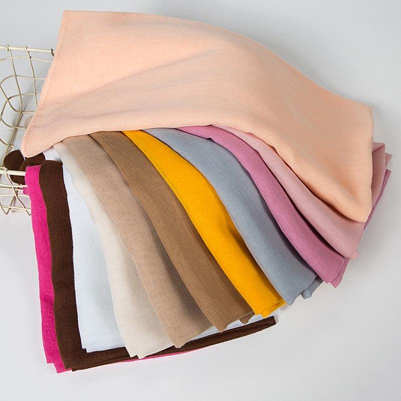 Women's Soft Cotton Viscose Lightweight Elegant Fashion Scarf Wrap