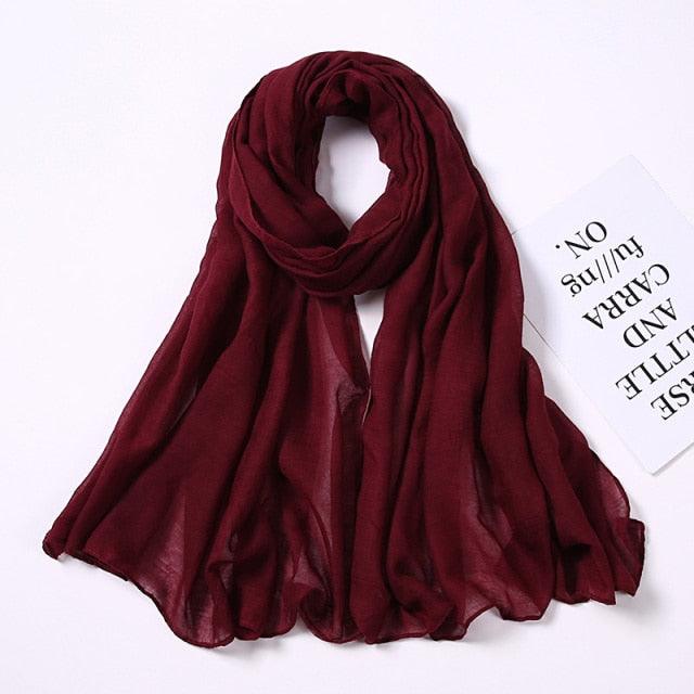 Women's Soft Cotton Viscose Lightweight Elegant Fashion Scarf Wrap