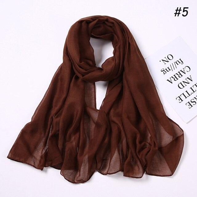 Women's Soft Cotton Viscose Lightweight Elegant Fashion Scarf Wrap
