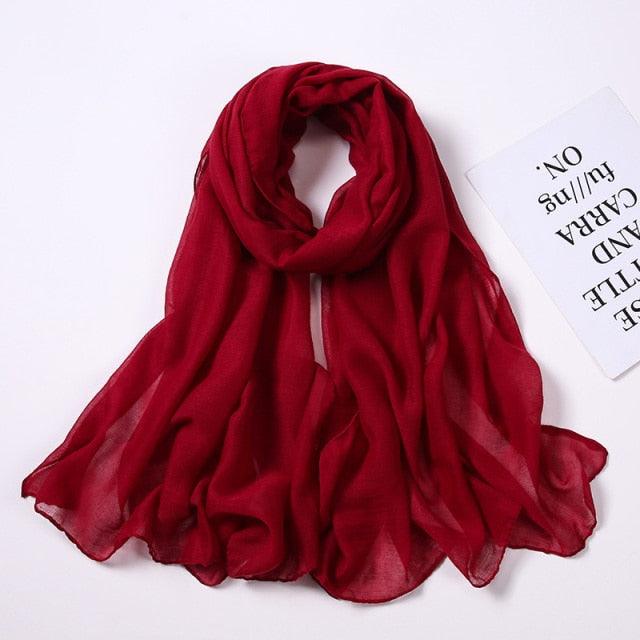 Women's Soft Cotton Viscose Lightweight Elegant Fashion Scarf Wrap