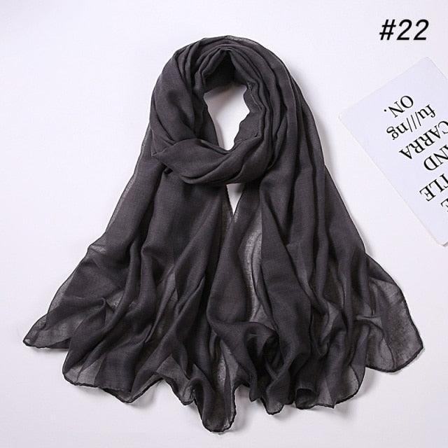 Women's Soft Cotton Viscose Lightweight Elegant Fashion Scarf Wrap