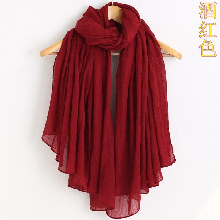 Women's Soft Cotton Viscose Lightweight Elegant Fashion Scarf Wrap