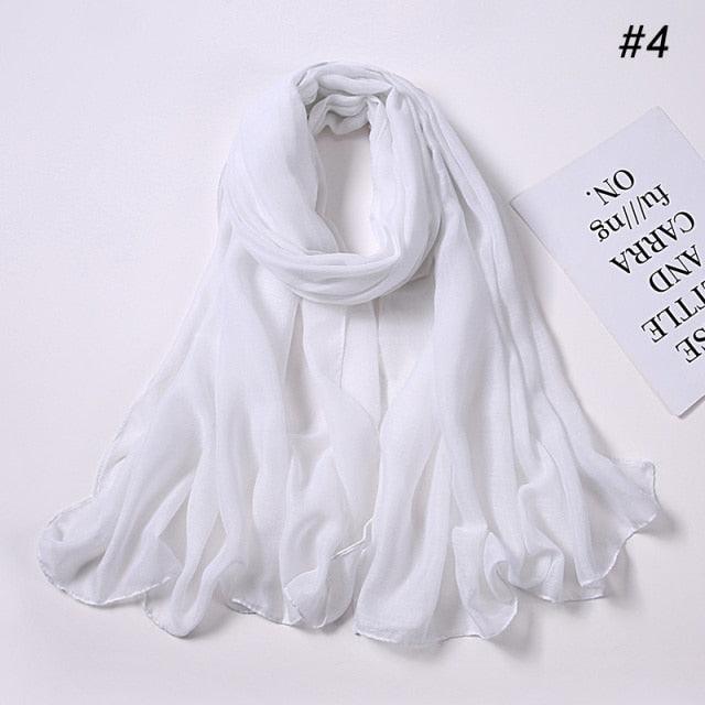 Women's Soft Cotton Viscose Lightweight Elegant Fashion Scarf Wrap