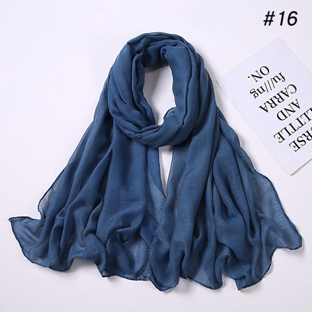 Women's Soft Cotton Viscose Lightweight Elegant Fashion Scarf Wrap