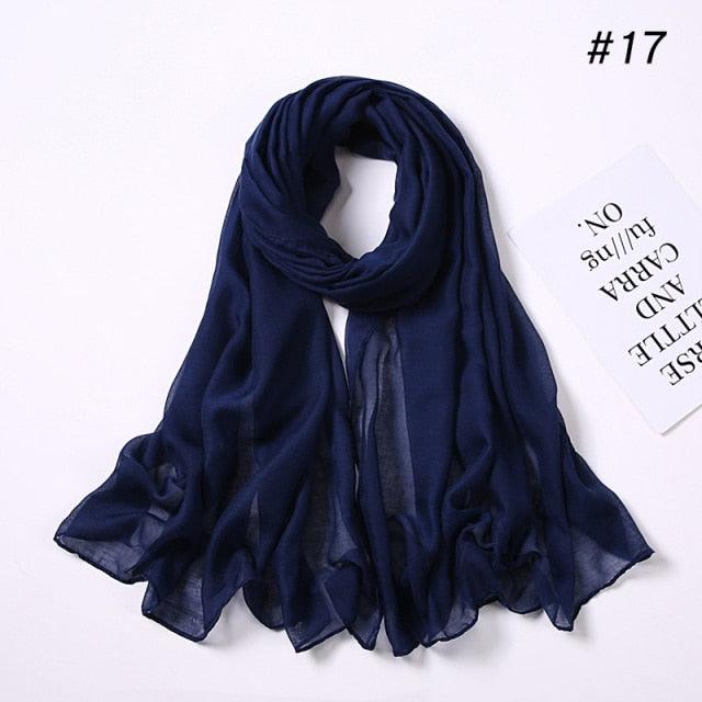 Women's Soft Cotton Viscose Lightweight Elegant Fashion Scarf Wrap