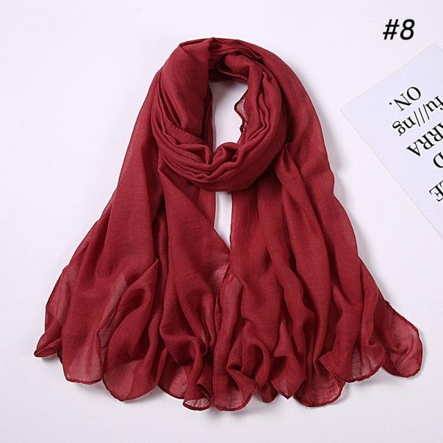 Women's Soft Cotton Viscose Lightweight Elegant Fashion Scarf Wrap