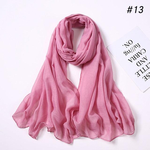Women's Soft Cotton Viscose Lightweight Elegant Fashion Scarf Wrap