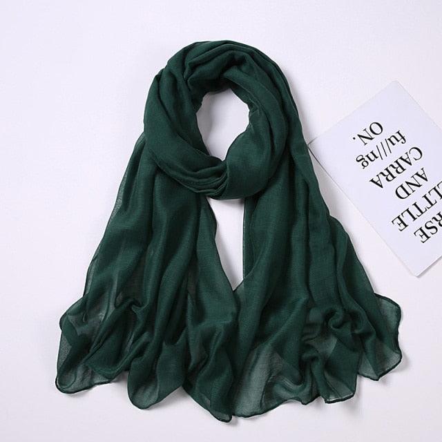 Women's Soft Cotton Viscose Lightweight Elegant Fashion Scarf Wrap