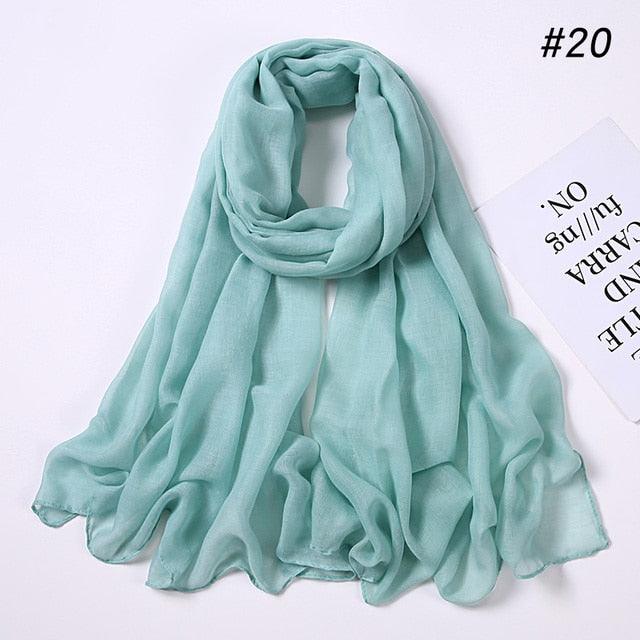 Women's Soft Cotton Viscose Lightweight Elegant Fashion Scarf Wrap