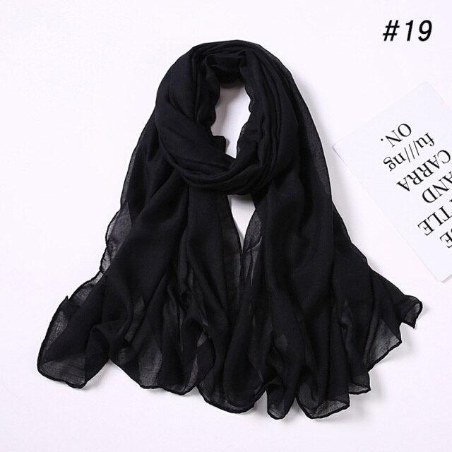 Women's Soft Cotton Viscose Lightweight Elegant Fashion Scarf Wrap