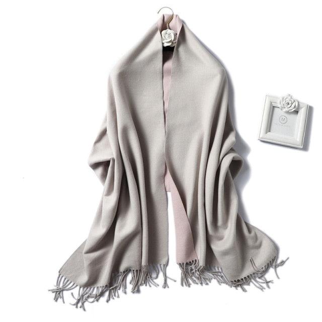 Women's Soft Cashmere Winter Warm Tassel Scarf Wrap