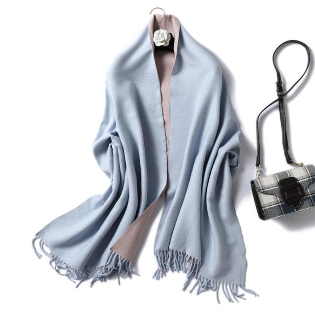 Women's Soft Cashmere Winter Warm Tassel Scarf Wrap