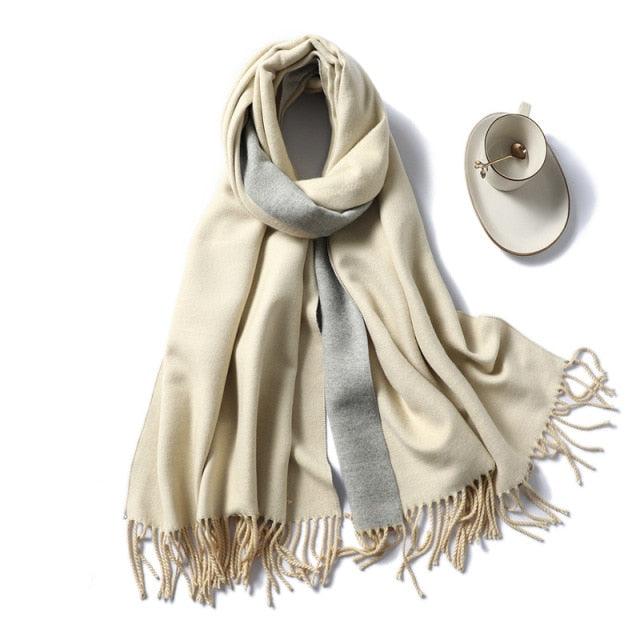 Women's Soft Cashmere Winter Warm Tassel Scarf Wrap