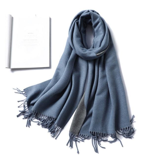 Women's Soft Cashmere Winter Warm Tassel Scarf Wrap
