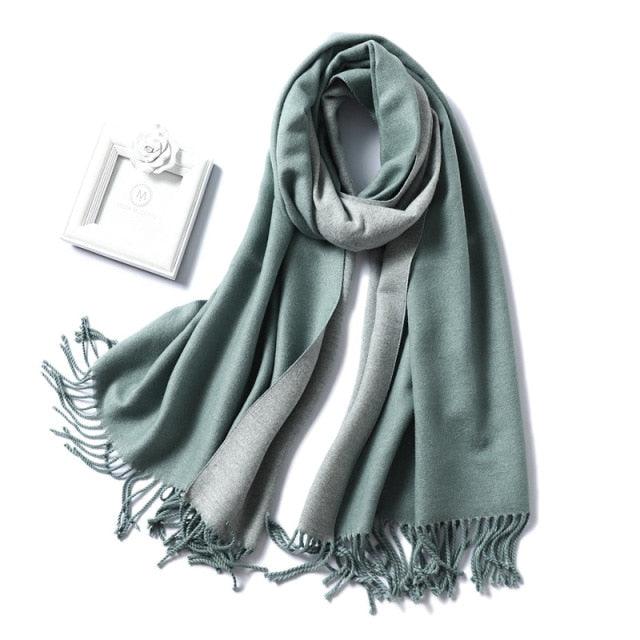 Women's Soft Cashmere Winter Warm Tassel Scarf Wrap