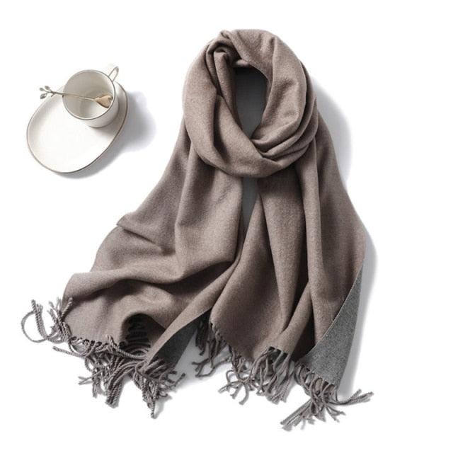 Women's Soft Cashmere Winter Warm Tassel Scarf Wrap