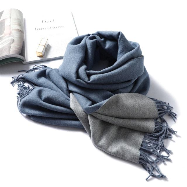 Women's Soft Cashmere Winter Warm Tassel Scarf Wrap