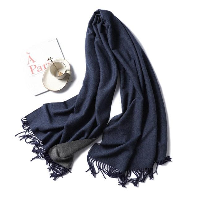 Women's Soft Cashmere Winter Warm Tassel Scarf Wrap