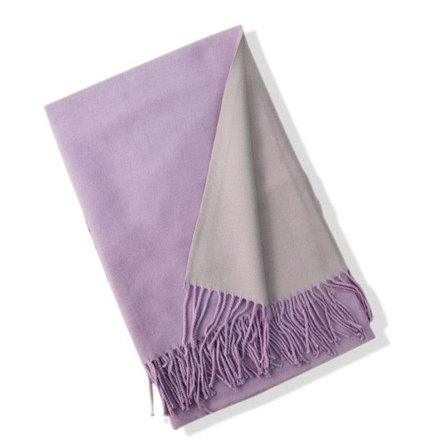 Women's Soft Cashmere Winter Warm Tassel Scarf Wrap