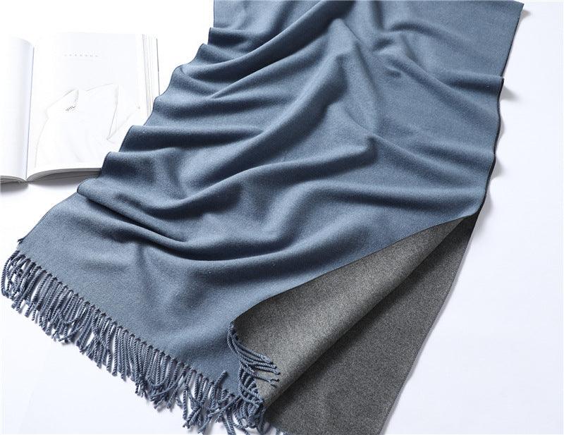 Women's Soft Cashmere Winter Warm Tassel Scarf Wrap