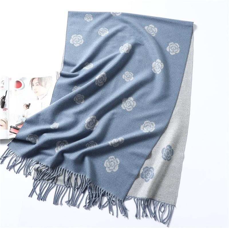 Women's Soft Cashmere Winter Warm Tassel Scarf Wrap