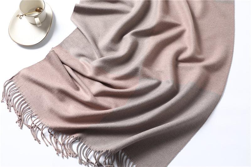Women's Soft Cashmere Winter Warm Tassel Scarf Wrap