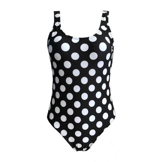 Women's Printed Mesh One Piece Tummy Control Swimsuit