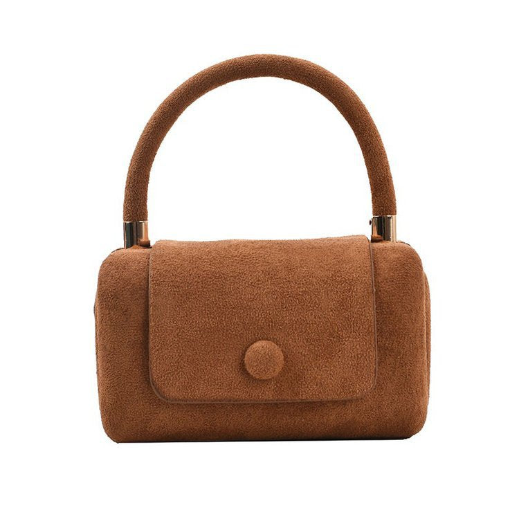 Women's Vintage PU Leather Suede Crossbody Shoulder Handbag Designer